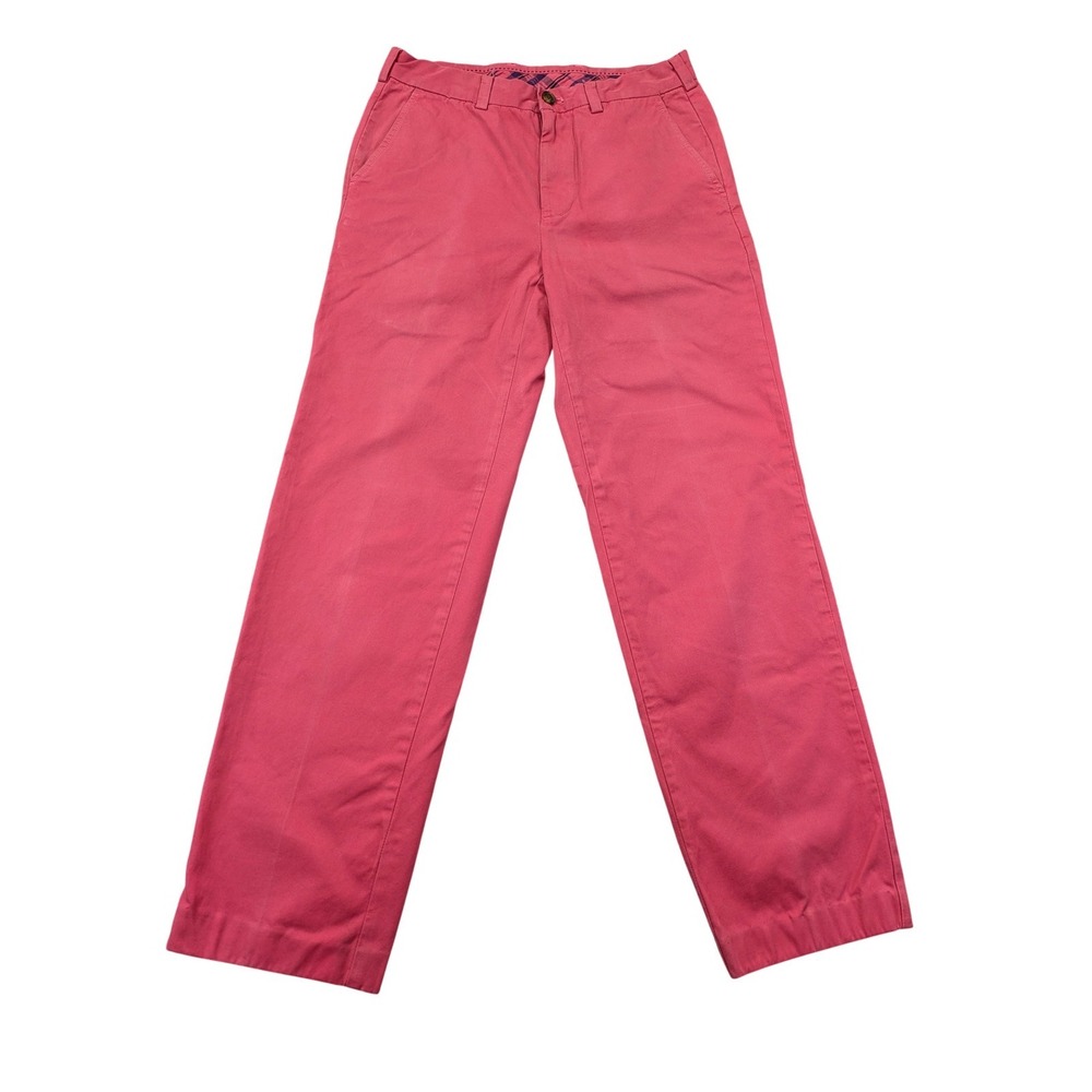 Brooks Brothers Clark Pants Mens 28x30 Pink Classic Fit Straight Chino Casual